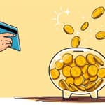 Use debit cards with automatic round-up to savings